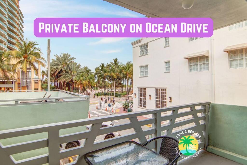 Balcony Deco Apt, W/2 Queenbeds, On Ocean Dr Apartment