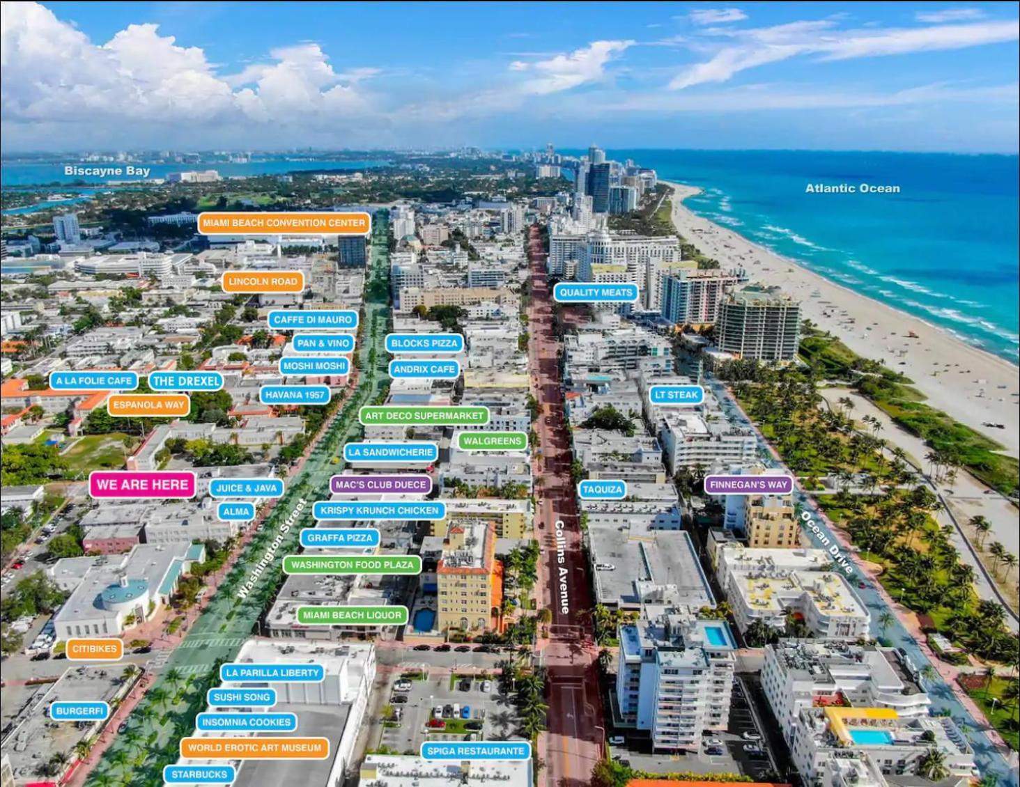 2 Bedroom 3 Minute Walk To South & Ocean Drive Miami Beach