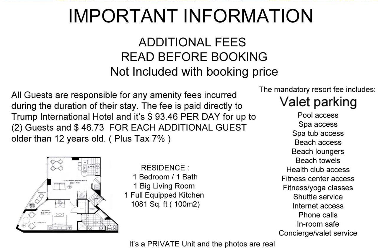 Trump International Ocean View 1,100 Sf 1 Bed 1bth - Privately Owned Apartment Miami Beach